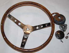 Vintage Wooden Steering Wheel 500 Superior Performance Style 15in Dia
