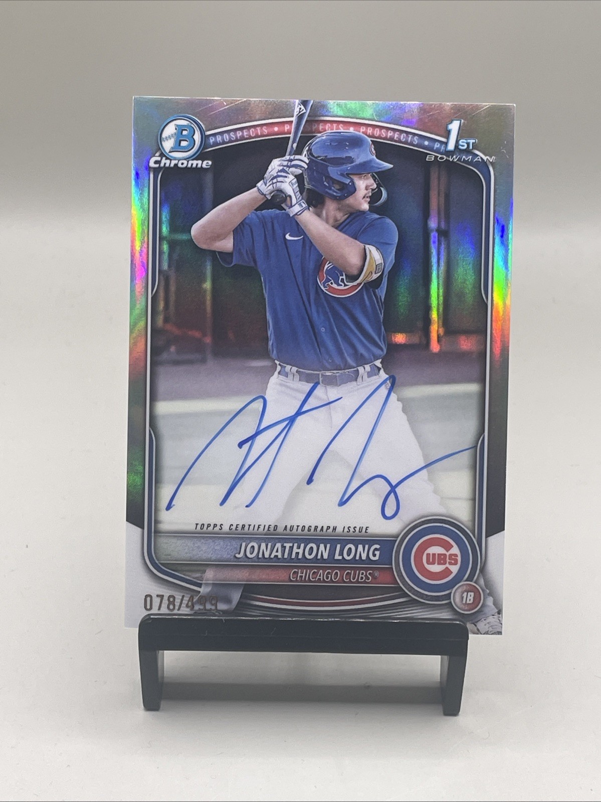 2025 Bowman Chrome Jonathon Long 1st Refractor Auto /499 Chicago Cubs #CPA-JLG