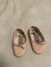 Size 10 kids Ballet Slippers Shoes Pink Leather