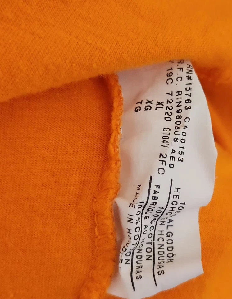  Tennessee Volunteers Women's  Orange T-Shirt  V-Neck Sz. XL - Image 2 of 2