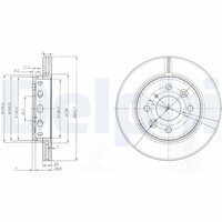 2X Bremsscheibe Delphi BG3074 FüR FA Sephia KIA Shuma FB 1 16V AFB222 AFB242