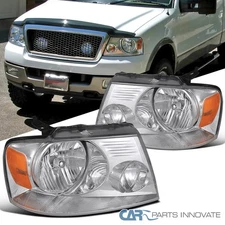 Fits 04-08 Ford F150 Lincoln 06-08 Mark LT Clear Headlights Head Lamp Left+Right
