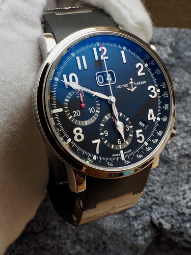 Ulysse Nardin Marine Annual Chronograph 513-22 RARE Amazing Condition! 99% LNIB
