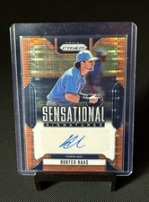 2025 Prizm Sensational Signatures Hunter Haas Orange Pulsar Auto /99