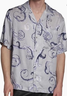 Versace Jeans Couture Chrome Camp Shirt Men's Size Small Euro Size 46