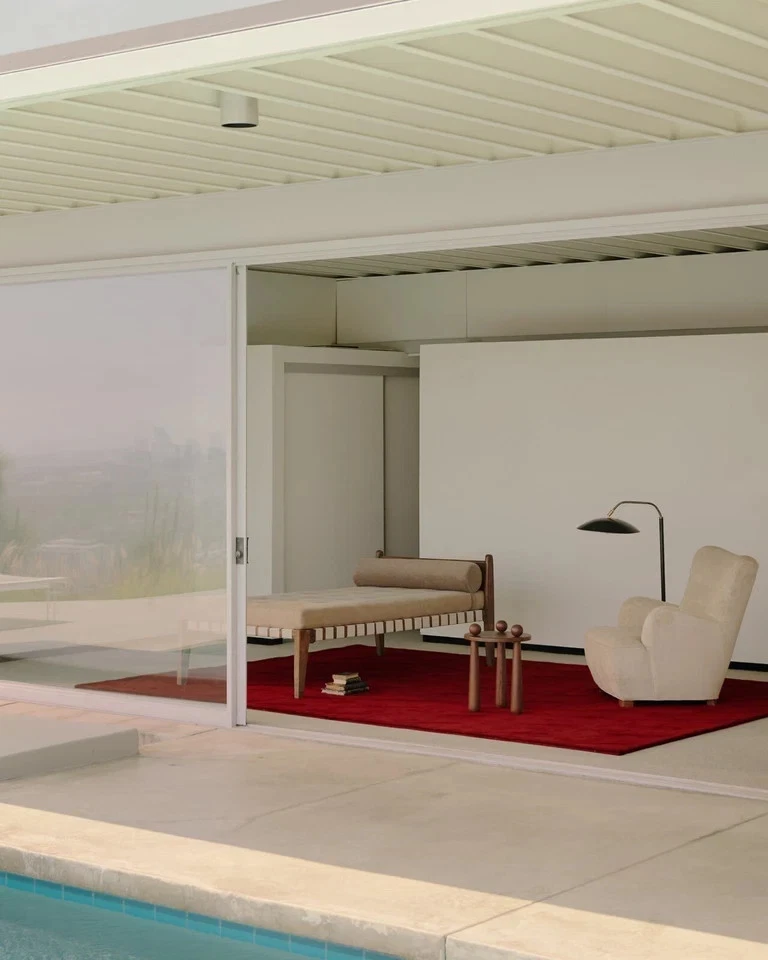 Rug Hand Tufted Diamond Rug Deep Red NK Woolen Rug For Bedroom, Living Room Rug - Image 4 of 4