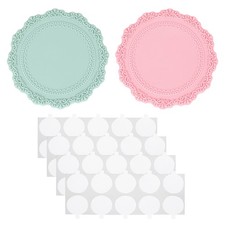 Wax Seal Silicone Pad 2 Pack Wax Seal Pads with 40 Adhesive Dots Pink Green