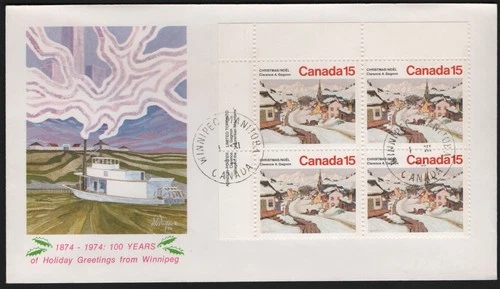 Can 653 - 1974 15c Christmas - UL CB FDC From Philatelic Canada