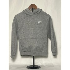 Kids Nike Gray Pullover Hoodie Sweatshirt Casual Activewear Size Large