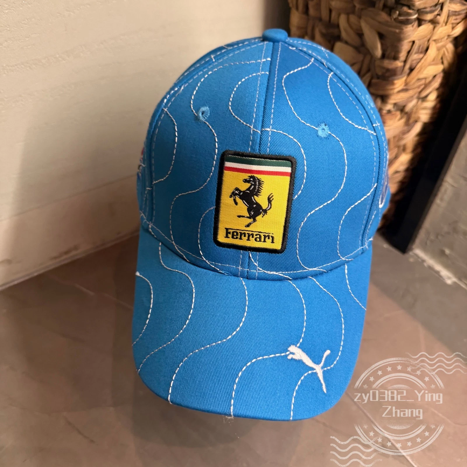 Ferrari new men's outdoor casual adjustable blue striped baseball cap hat
Opens in a new window or t