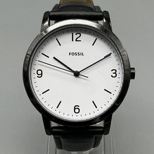 Fossil Blake Mens Watch 40mm Black Leather St...
