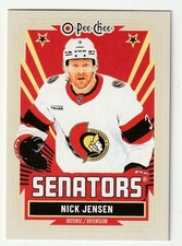 2025-26 OPC Nick Jensen Retro Blank Back Ottawa Senators mint