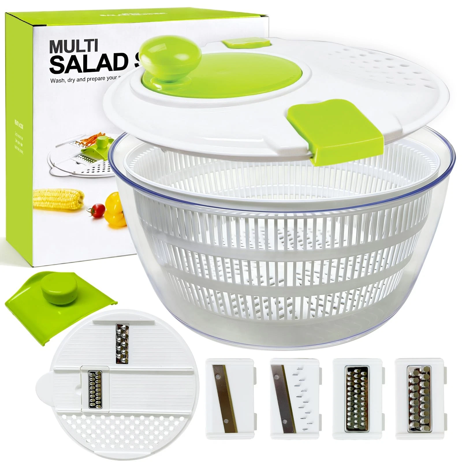 Salad Spinner Large,Vegetables Fruits Wash Bowl, Lettuce Spinner with 4 Blade...
Opens in a new wind