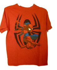 Boy's Large Red Heather T-Shirt Spiderman New