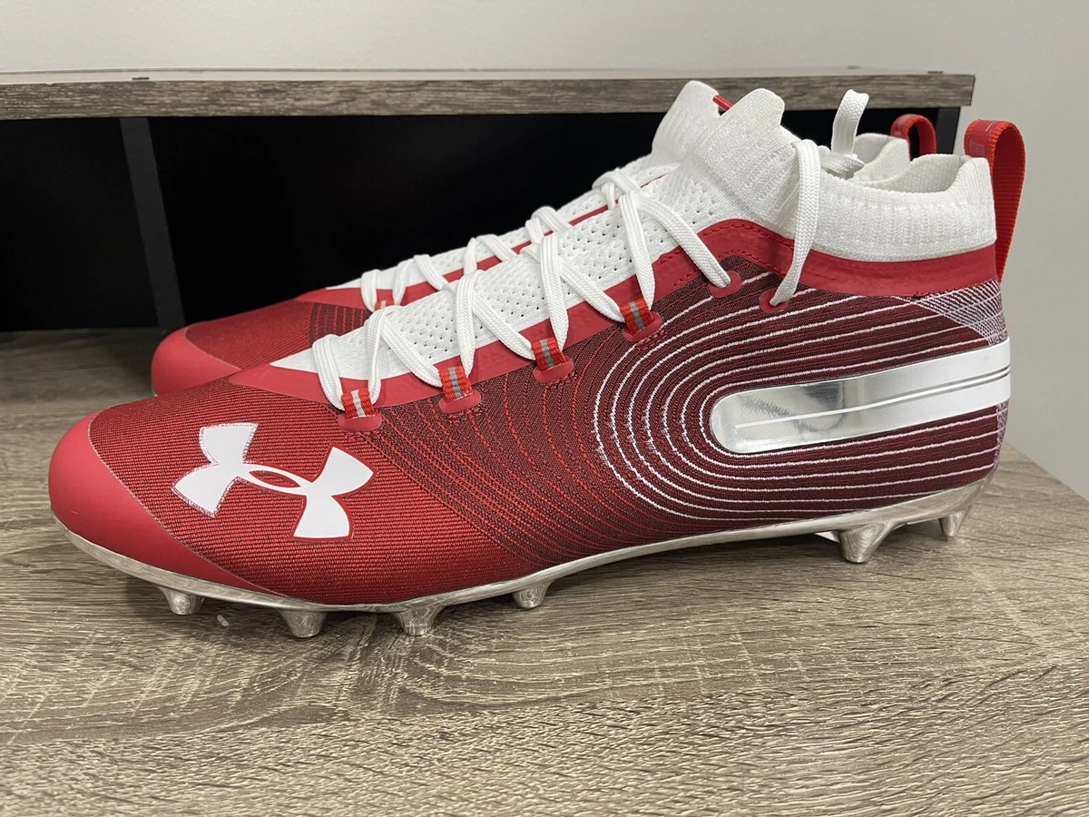 Under Armour UA Spotlight MC Football Cleats 3020675 600 Red White