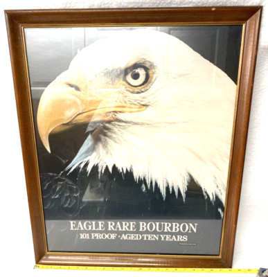 ORIGINAL EAGLE RARE BOURBON ADVERTISING POSTER,BUFFALO TRACE DISTILLERY!GIFT!BIG