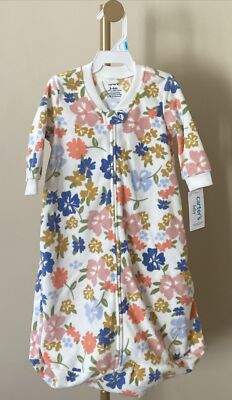 Carter's Baby Floral Fleece Sleep Bag Wearable Blanket Size 3-6