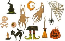 New Sizzix Thinlits Frightful Things 664209 17pk set Retail 24.99 Tim Holtz
