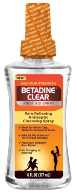#ad Betadine Clear Max Strength First Aid Spray 6oz $13.55