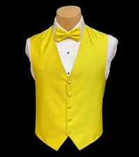 Men's Lauren Ralph Lauren Yellow Tuxedo Vest with Choice of Tie