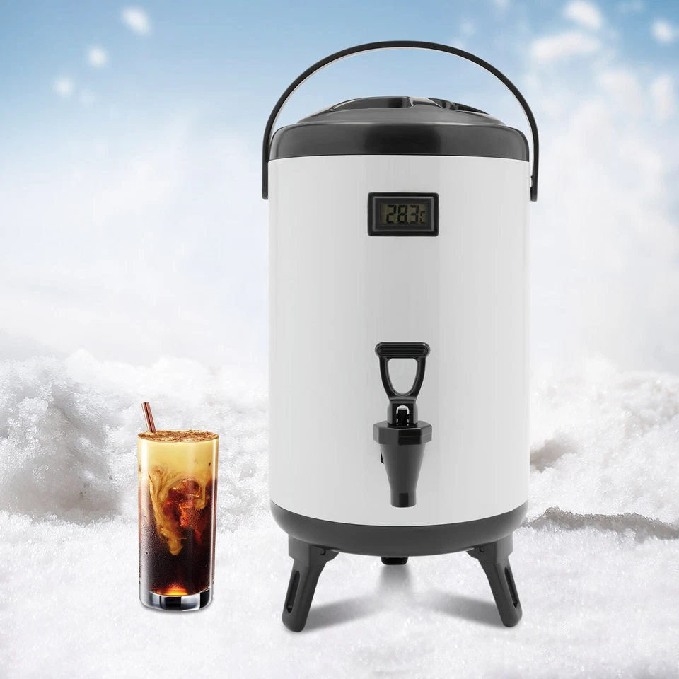 Dispensador de bebidas aislado de 10 L dispensador de agua potable fría y caliente de acero inoxidable Foto 4 de 4