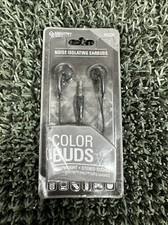 Sentry Noise Isolating Lightweight Stereo Sound Color EarBuds - Black 148