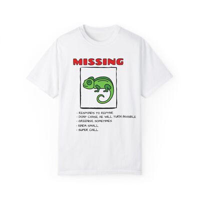 Funny Missing Chameleon T-Shirt, Gift for Reptile Lovers, Casual Humor Tee,