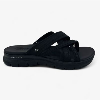 Skechers Flex Appeal Perfect You Black Womens Sandal Slip-On