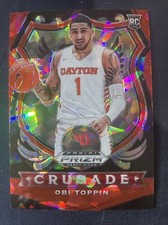 2020-21 36E Panini Prizm Draft Picks CRUSADE RED ICE PRIZM Obi Toppin Rookie