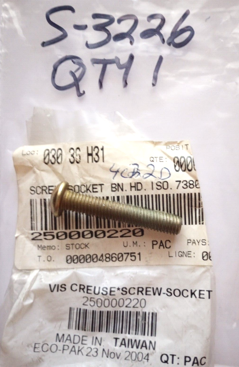 プエルト BRP Socket Screw NOS 250000220 (S-3226) | eBay