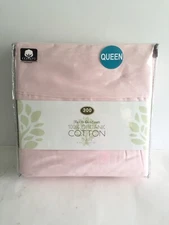 New OEKO-TEX Fair To Our Earth 100% Organic Cotton Queen 4 Piece Sheet Set Pink
