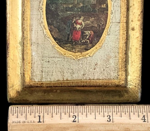 3 Pc Italian Gold Florentine Art Wood Plaques Pictures MCM Old-World Vintage - Picture 10 of 17