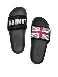pink bling slides