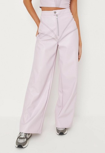 Missguided Lilac Co Ord Faux Leather 
