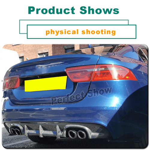 Carbon Fiber Rear Bumper Diffuser Spoiler Lip Fit For Jaguar XE Sedan 2015-2019 - Picture 4 of 12