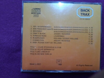 eric burdon & the new animals / tobacco road live CD
