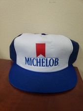Vintage Michelob Blue Snapback Hat Cap EUC Beer Advertisement 80's