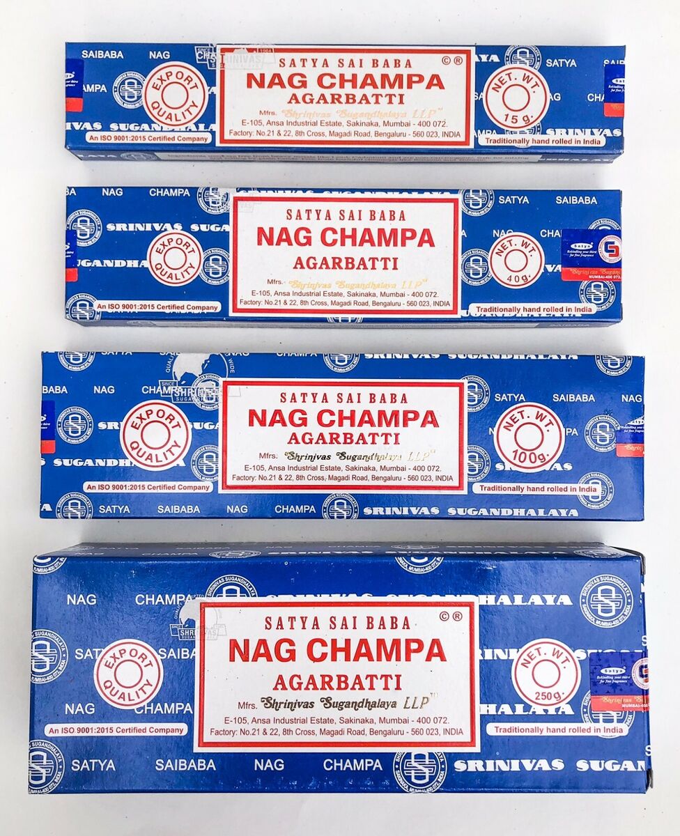 Satya Nag Champa Incense Sticks Blue Box Pick 15 40 100 250 gms