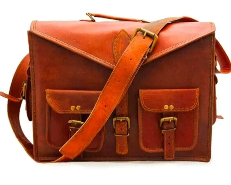 Vintage Genuine Leather Messenger Bag for Business & Travel
