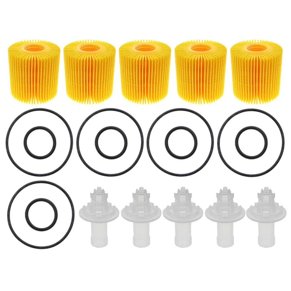 Nuevo 04152-3109 Kit de filtro de aceite de 5 piezas para Lexus ES300h ES350 RX350 RX450h IS200t Foto 2 de 4