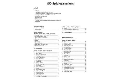 Schmidt 150 Spiele 49141 Spielesammlung grün für 2 - 8 Spieler ab 6 Jahre - Bild 6 von 6