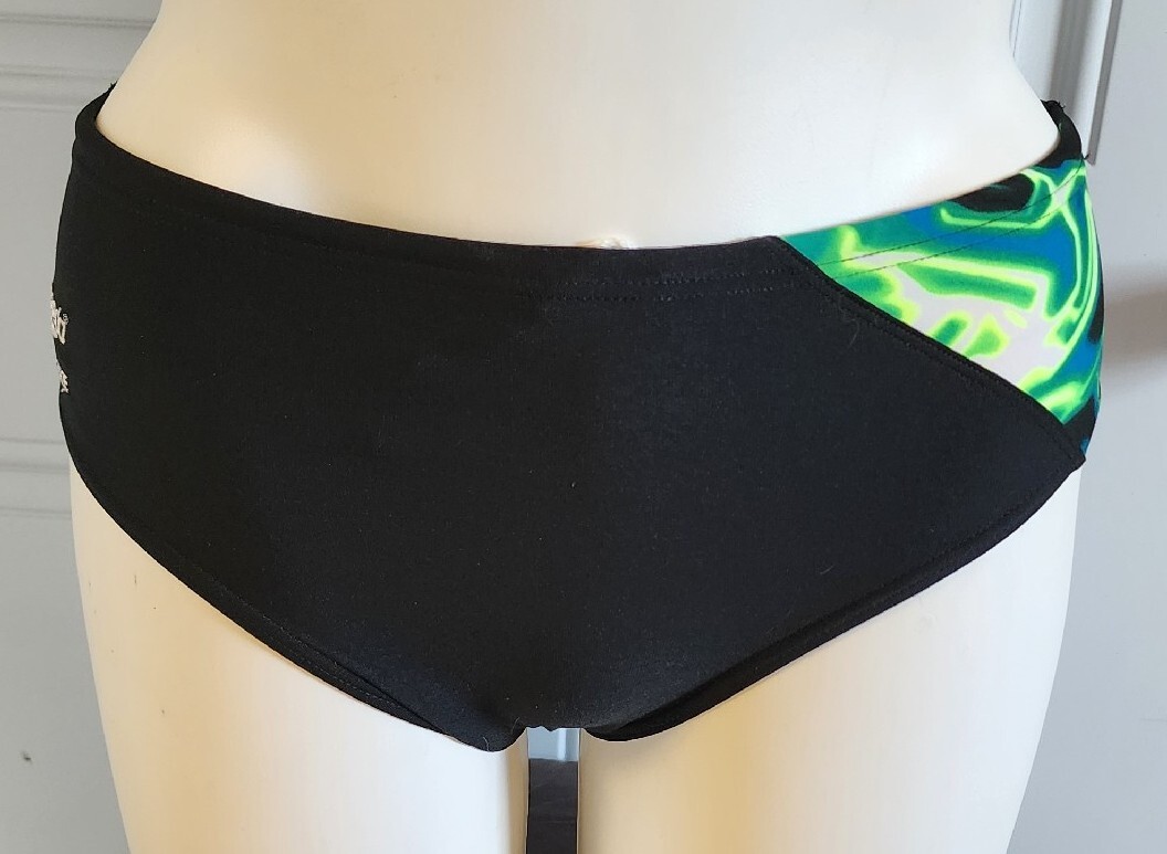 Speedo Endurance Men's Swim Suit Briefs Black/Neon Pa… Gem