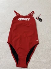 NWT TYR Women's Durafast Elite Diamondfit One piece Swimsuit Sz 38 / XL Red