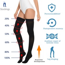 Thigh High Compression Stockings 20-30 mmHg Support Socks Varicose Veins Edema