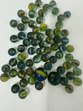 LOT of Old Vintage Glass Marbles Cat Eye Swirl Collector Hobby 69 Total
