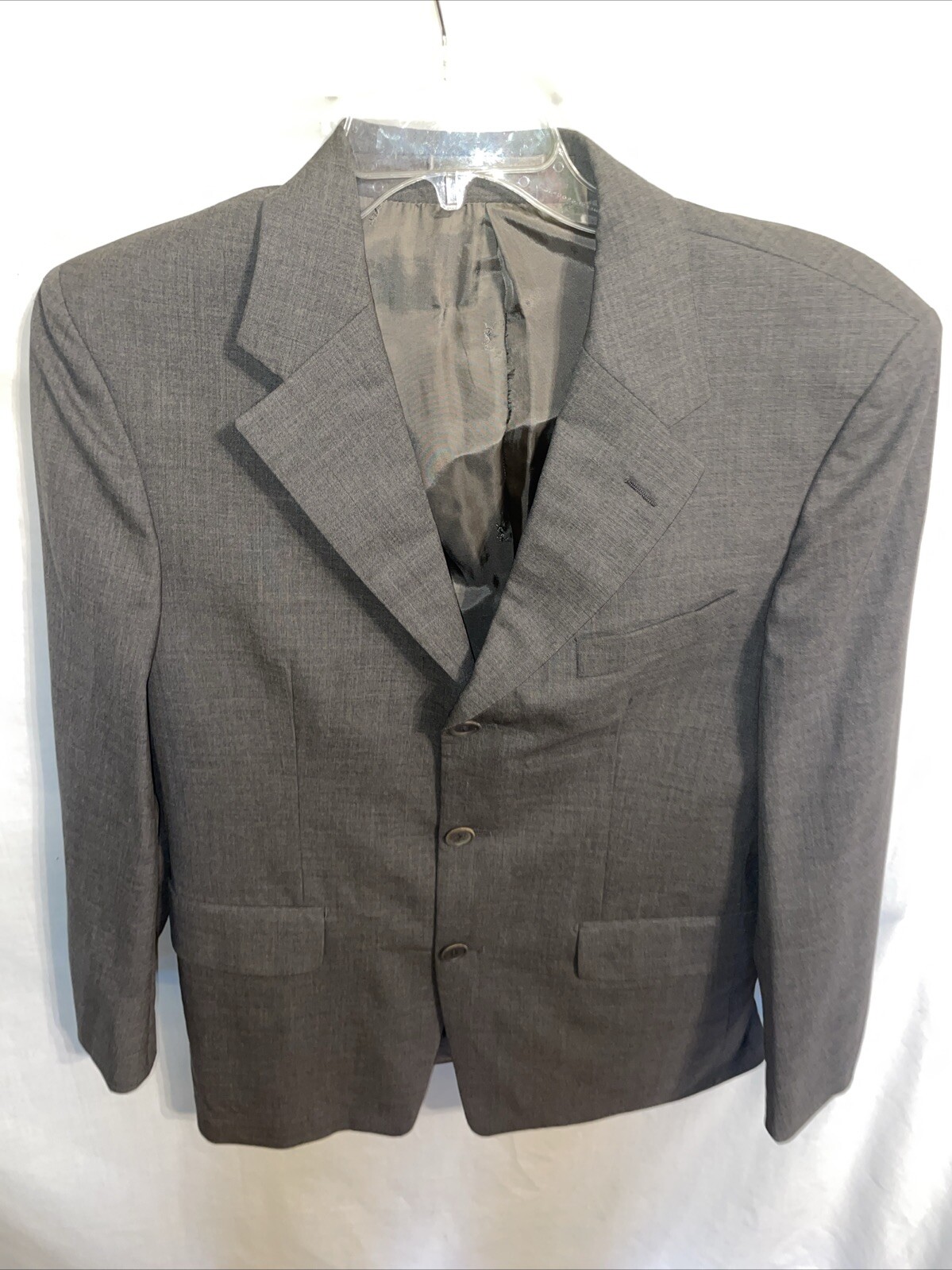 Abito blazer uomo Yves Saint Laurent taglia 41S grigio lana business formale città
