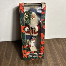 RARE NIB VTG Brinn's Santa Figurine Hand Painted Hand Crafted Unique MUST-SEE