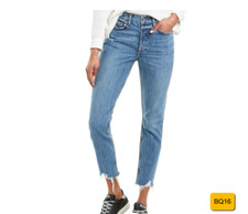 GRLFRND KAROLINA Women's Jeans FORGET ME NEVER HIGH-RISE CROP SZ24 MSRP $228