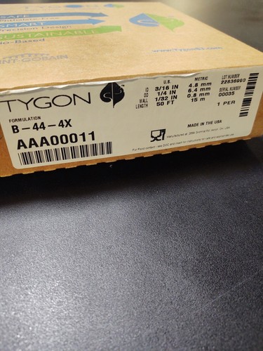 Tubo Tygon: S3 B-44-4X, TPE, 3/16 pulgadas de diámetro interior, 1/4 pulgada de diámetro exterior, 50 ft L - Imagen 2 de 3