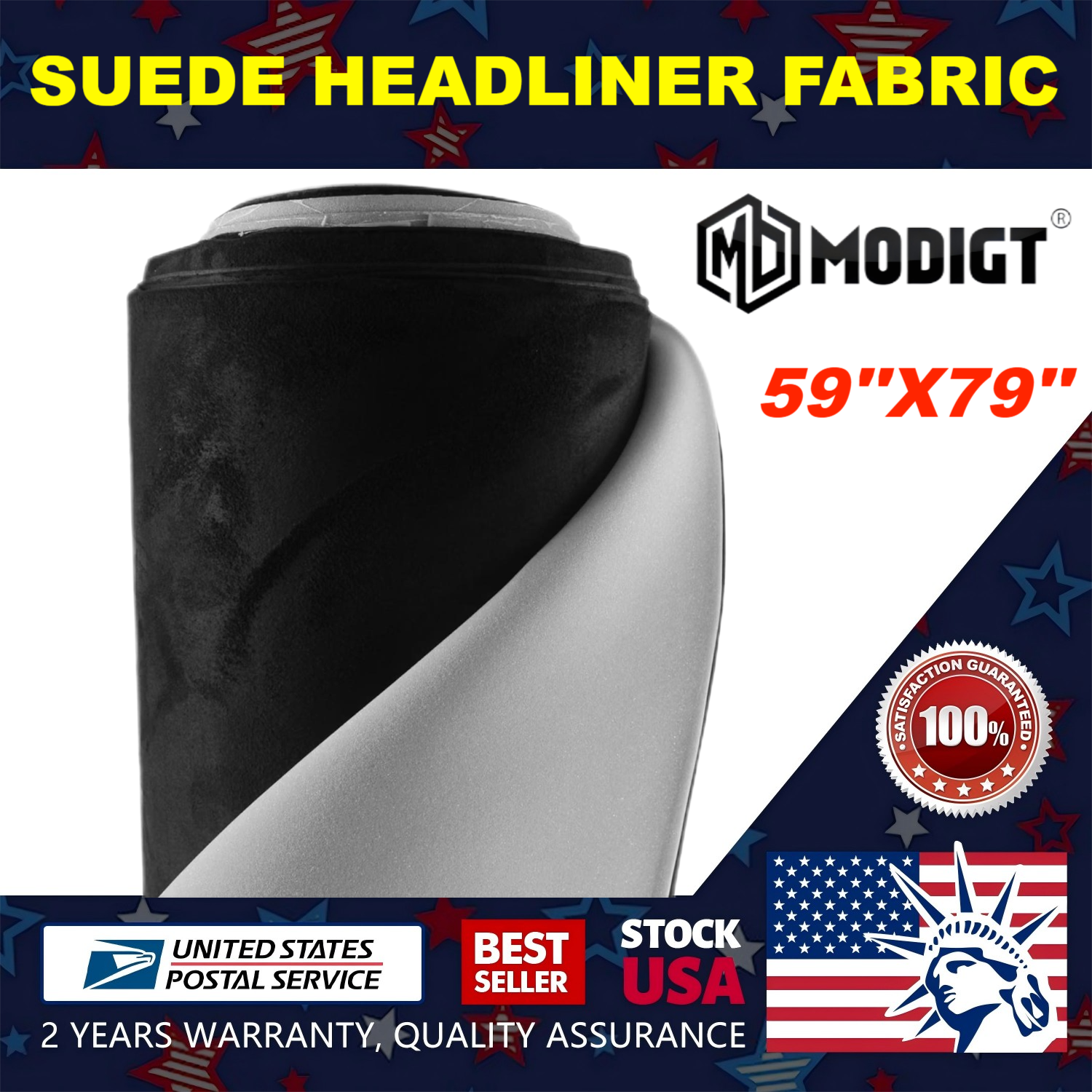 Foam Backed Suede Headliner Fabric Replacement Car Roof Aging/Faded/ 32sqft